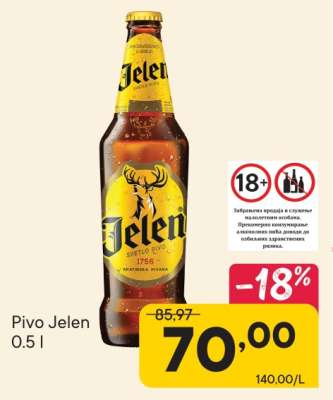 Pivo Jelen 0.5 l