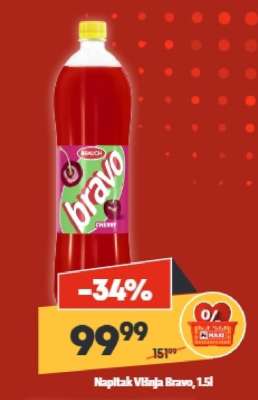 Napítak Višnja Bravo, 1,5l