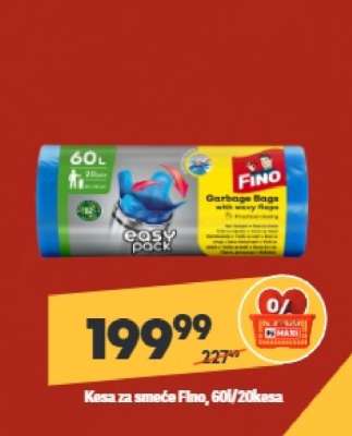 Kesa za smeće Fino, 60l/20kesa