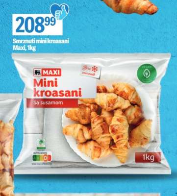 Smrznuti mini kroasani Maxi 1kg