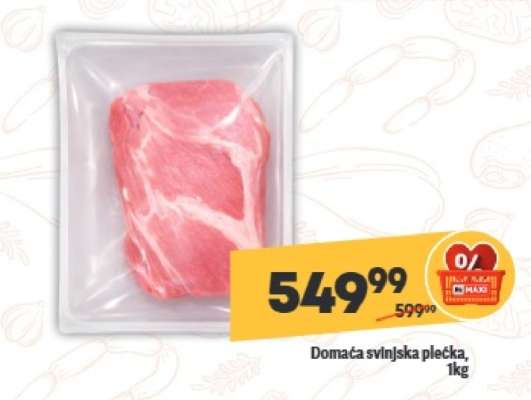 Domaća svinjska plećka, 1kg