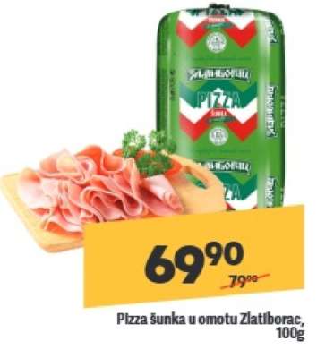 Pizza šunka u omotu, Zlatiborac, 100g