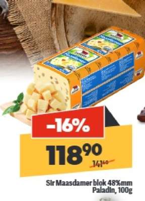 Sir Maasdamer blok 48%mm Paladin, 100g