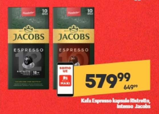 Kafa Espresso kapsule Ristretto, Intenso Jacobs