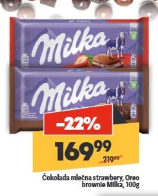 Čokolada mlečna strawbery, Oreo brownle Milka, 100g