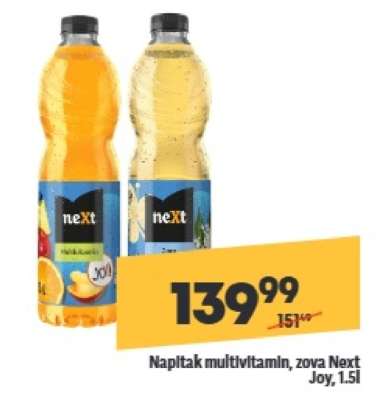 Napítak multivitamin, zova Next Joy, 1,5l