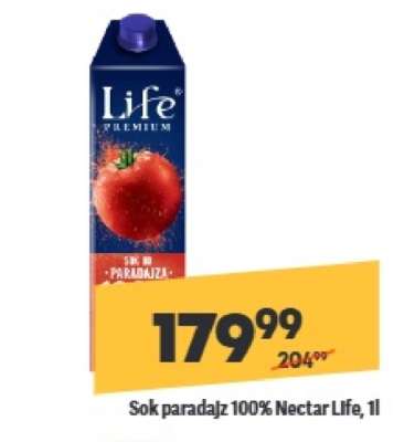 Sok paradajz 100% Nectar Life, 1l