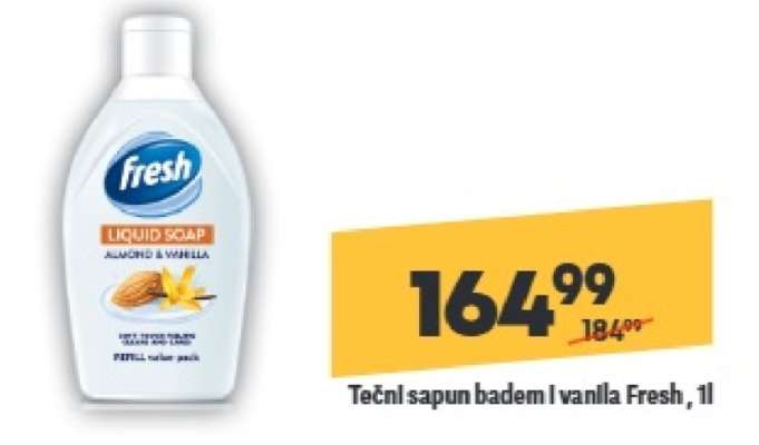 Tečni sapun badem i vanilla Fresh, 1l