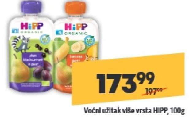 Voćni užitak više vrsta HIPP 100g