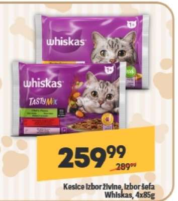 Kesice Izboržlivne, Izbor šefa Whiskas, 4x85g