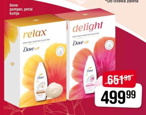 Dove pamper, petal kutija