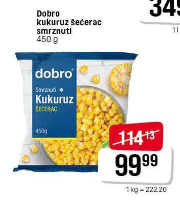 Dobro kukuruz šećerac smrznuti