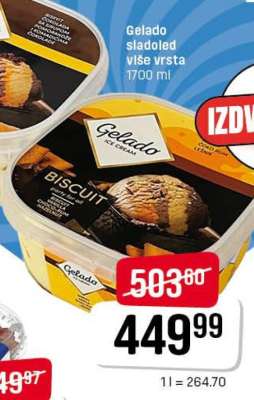 Gelado sladoled više vrsta