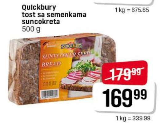 Quickbury tost sa semenkama suncokreta