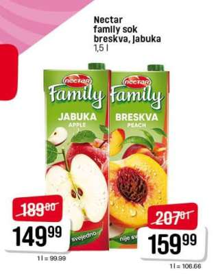 Nectar family sok breskva, jabuka