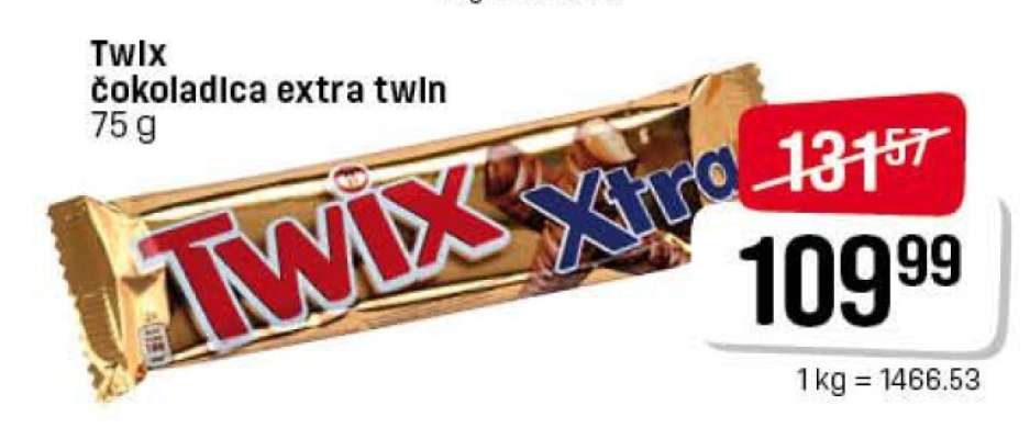 Twix čokoladica extra twin