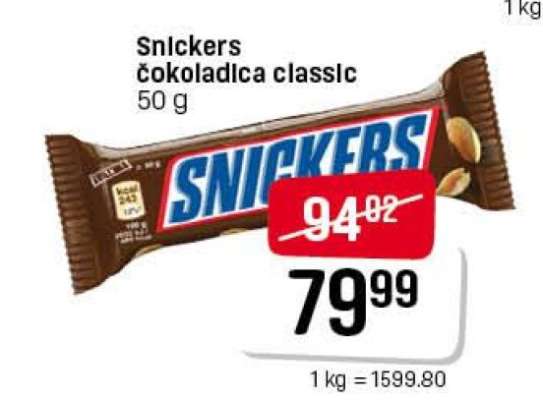Snickers čokoladica classic 50 g
