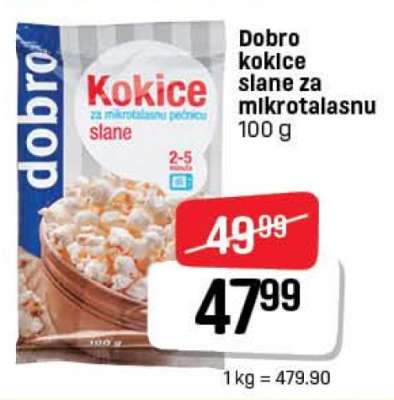 Dobro kokice slane za mikrotalasnu