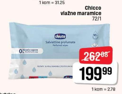 Chicco vlažne maramice 72/1