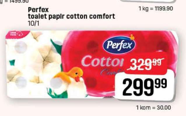 Perfex toalet papir cotton comfort 10/1