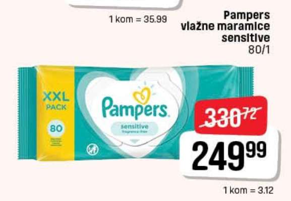 Pampers vlažne maramice sensitive 80/1
