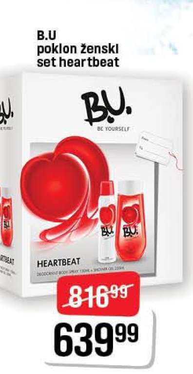 B.U poklon ženski set heartbeat