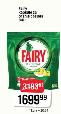 Fairy kapsule za pranje posuđa 84/1