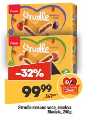Štrudle mešano voće smokva Medela 240g