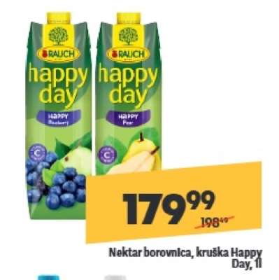 Nektar borovnica, kruška Happy Day, 1l