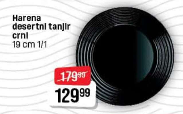 Harena desertni tanjir crni