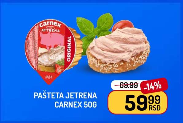 PAŠTETA JETRENA CARNEX 50g