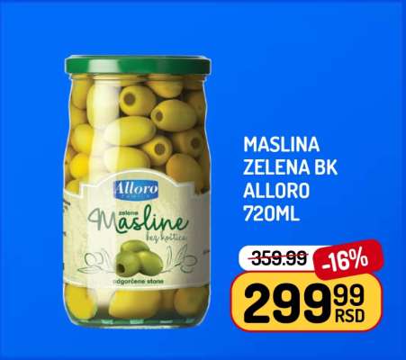 MASLINA ZELENA BK ALLORO 720ml