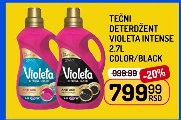 Tečni deterdžent Violeta Intense 2.7L Color/Black