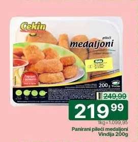 Panirani pileći medaljoni Vindija 200g