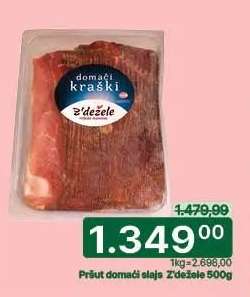 Pršut domaći slajs Z'dežele 500g