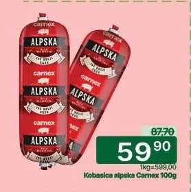 Kobasica Alpska Carnex 100g