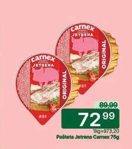 PAŠTETA JETRENA CARNEX 75g