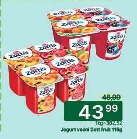 Jogurt ovocný Zott fruit 115g