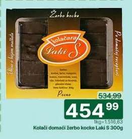 Kolači domaći žerbo kocke Laki S 300g