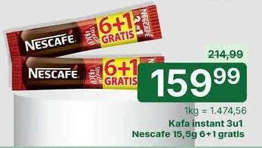 Kafa instant 3u1 nescafe 15.5g 6+1 gratis