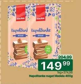 Napolitanke nugat Medela 400g