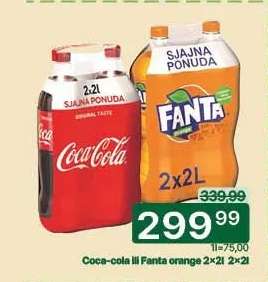 Coca-cola ili Fanta orange 2×2l