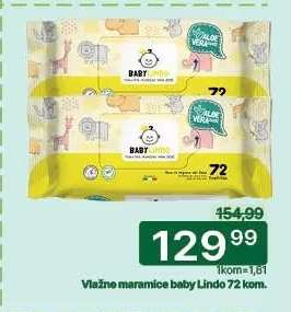 Vlažne maramice baby Lindo 72 kom.