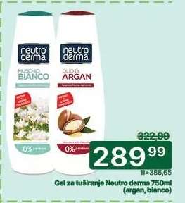 Gel za tuširanje Neutro derma 750ml (argan, bianco)