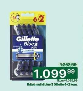 Brijač muški blue 3 Gillette 6+2 kom.