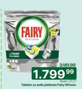 Tablete za sude platinum Fairy 66 kom.