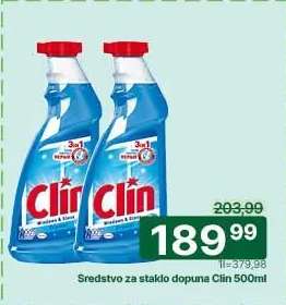 Sredstvo za staklo dopuna Clin 500ml