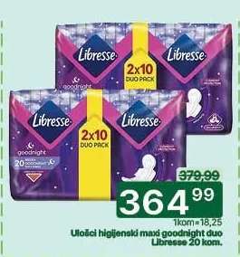 Ulošci higijenski maxi goodnight duo Libresse 20 kom.