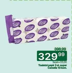 Toaletni papir 3 sl. super Camelia 10 kom.