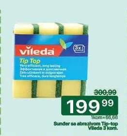 Sundjer sa abrazivom Tip-top Vileda 3 kom.